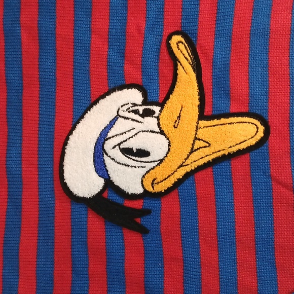 Disney x Forever 21 Donald Duck Striped Crew Neck Sweater - Picture 2 of 4
